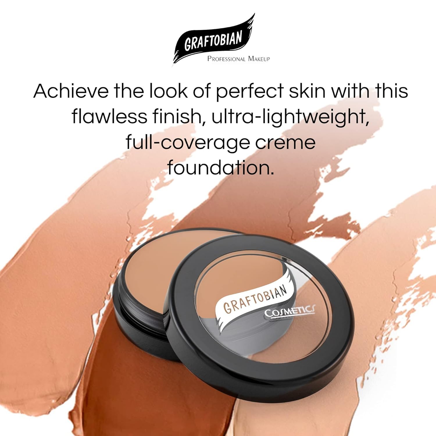 Close-up of Maple Cream shade in the foundation jar for buildable coverage.