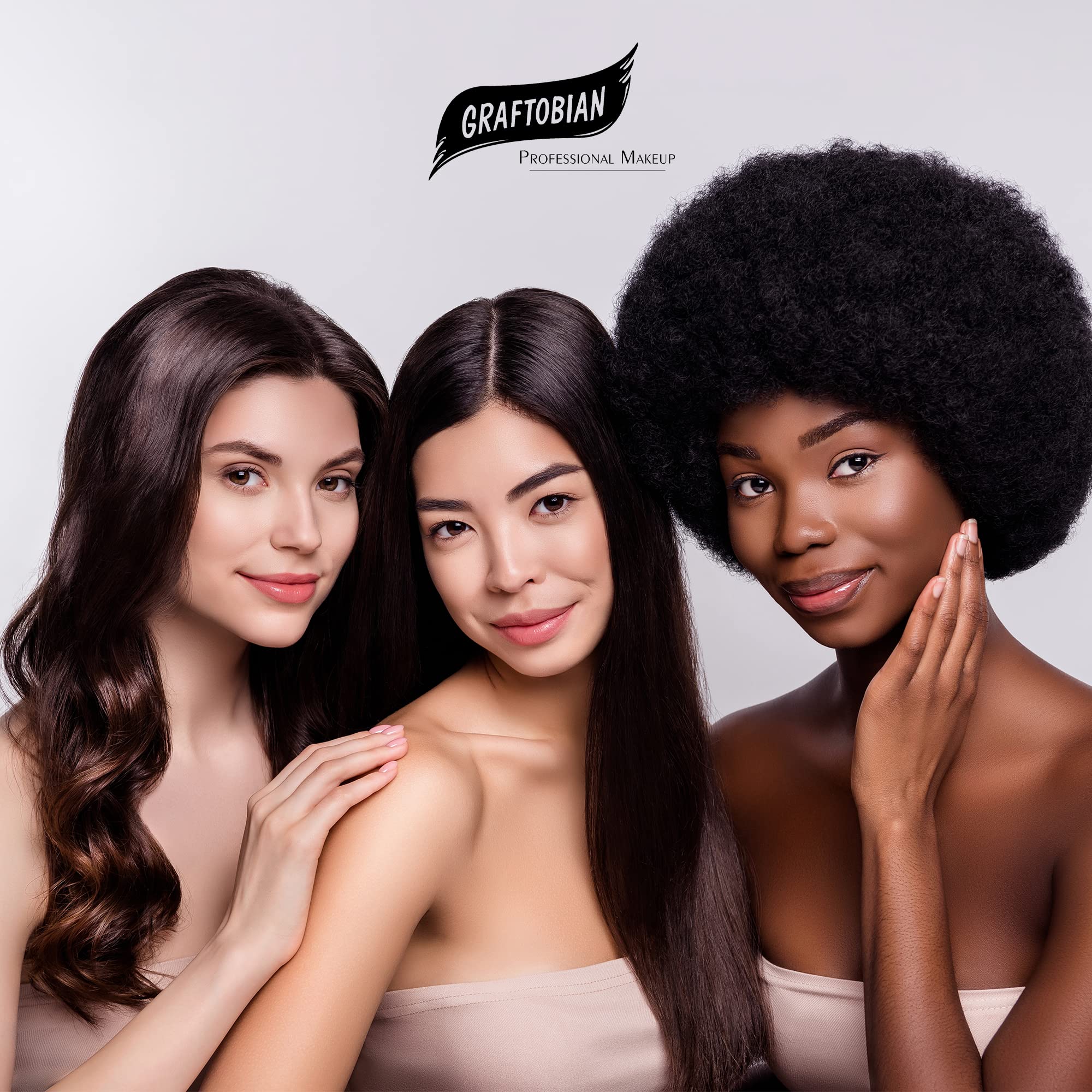 Application tools beside Graftobian Warm #3 palette for blending