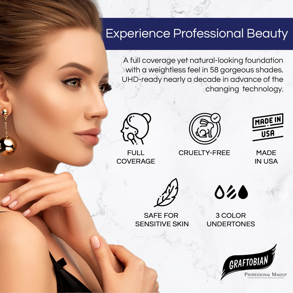 Graftobian HD Glamour Creme Foundation studio setup for professionals.