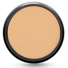 Graftobian HD Glamour Creme Foundation Sweet Toffee bottle shows weightless coverage for all day wear