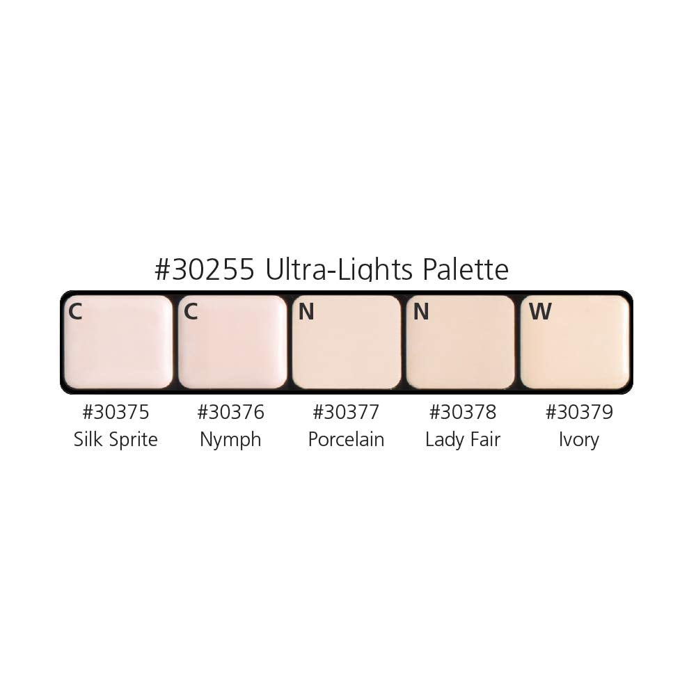 Graftobian HD Glamour Crème Ultra-Lights palette open close-up showing creamy texture