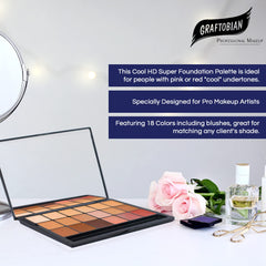Graftobian HD Super Palette contour-focused setup for sculpted definition.