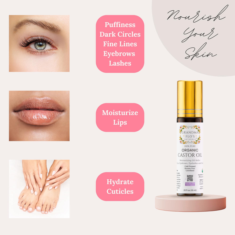 Grandma Flo's Naturals roll-on lip-application for easy hydration and finish.