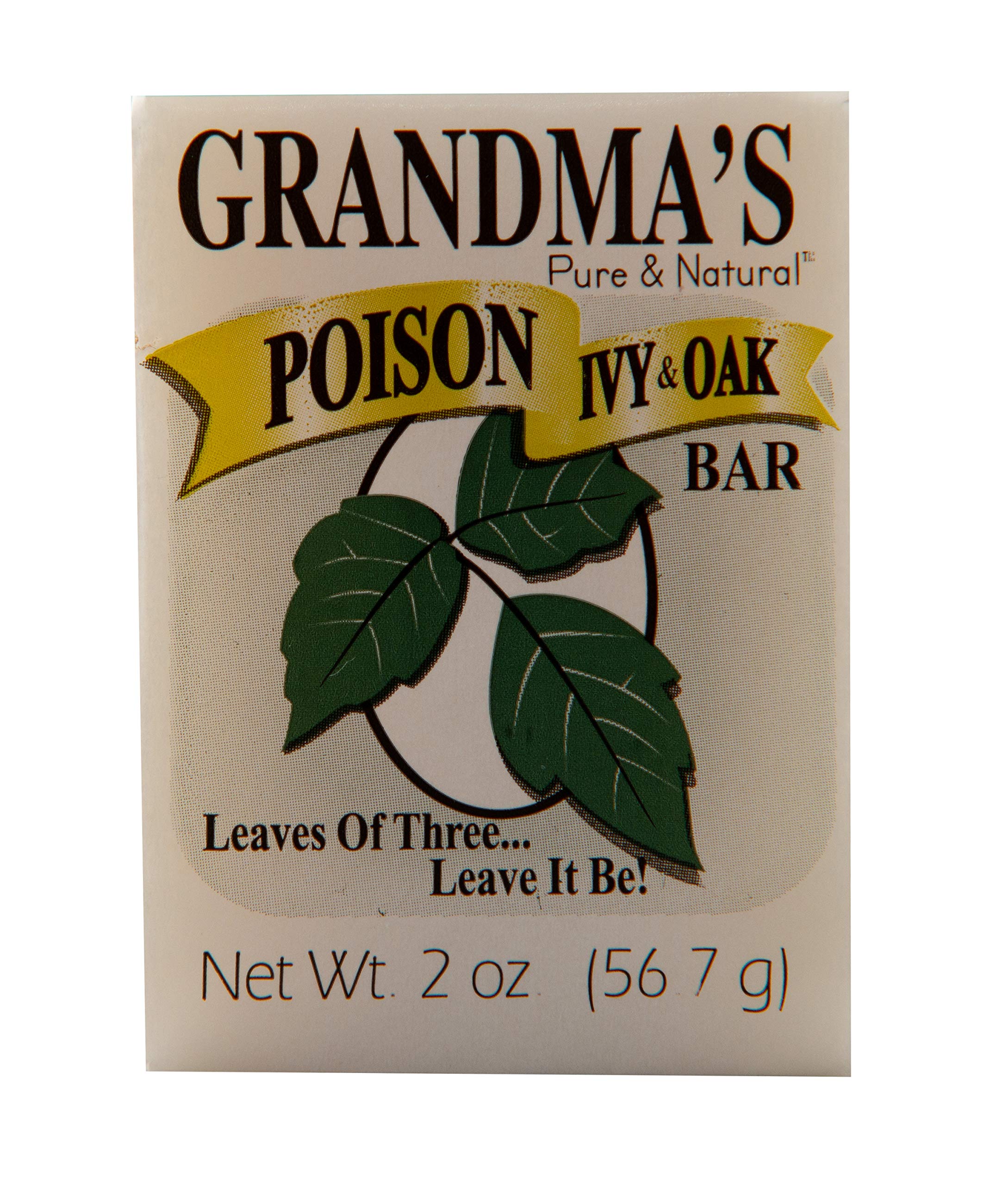 Grandma's Poison Ivy Soap Bar front view for gentle cleansing and itch relief.
