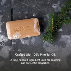 The Grandpa Soap Company pine-tar-oil soap provides natural cleansing with a pine aroma