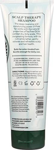 Grandpa's Pine Tar Shampoo pour delivers smooth lather during wash.