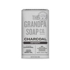 Grandpas Soap Co Charcoal Bar pour shows a gentle cleanse for dry skin