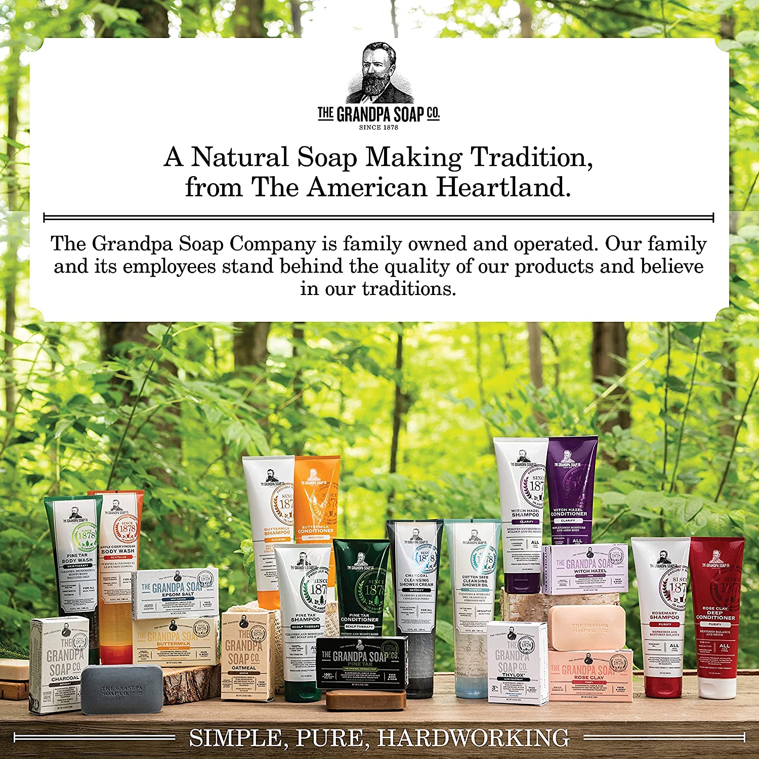 Grandpas Soap Co Charcoal Bar travel-size is convenient for on-the-go cleansing