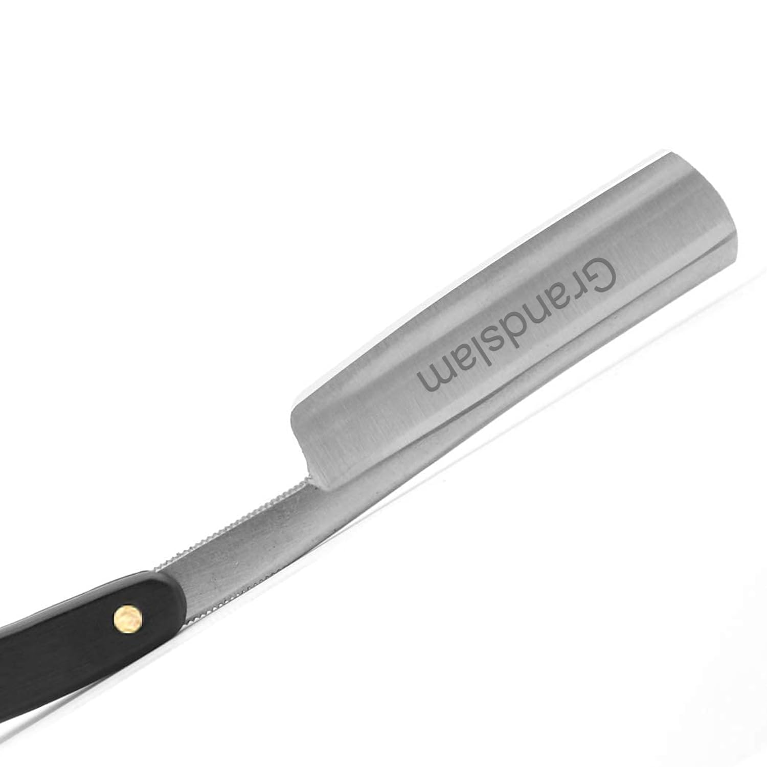 Grandslam ergonomic stainless steel body with black wooden handle for comfort.
