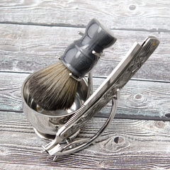 Grandslam leather strop preserves razor edge for longer life.