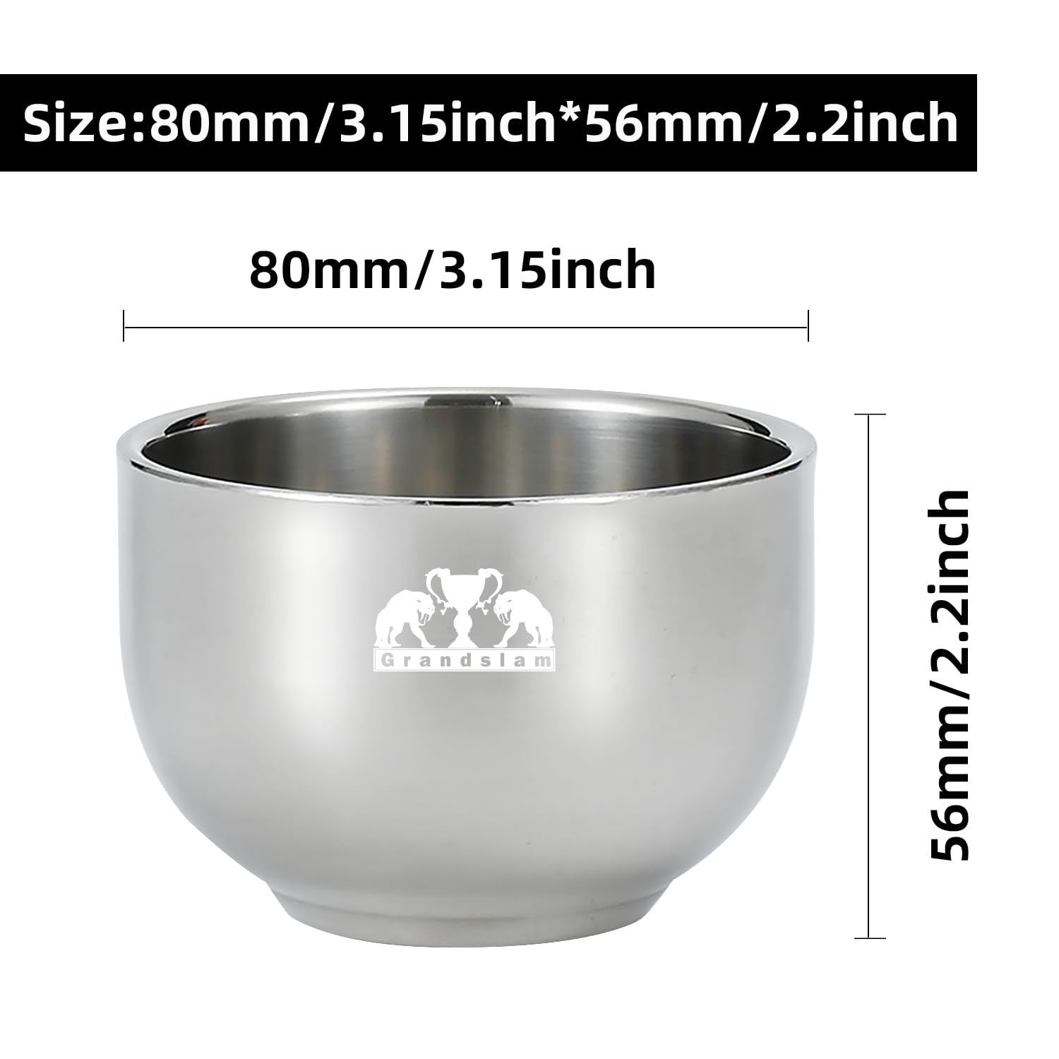 Grandslam shaving bowl with large capacity for dense foam.