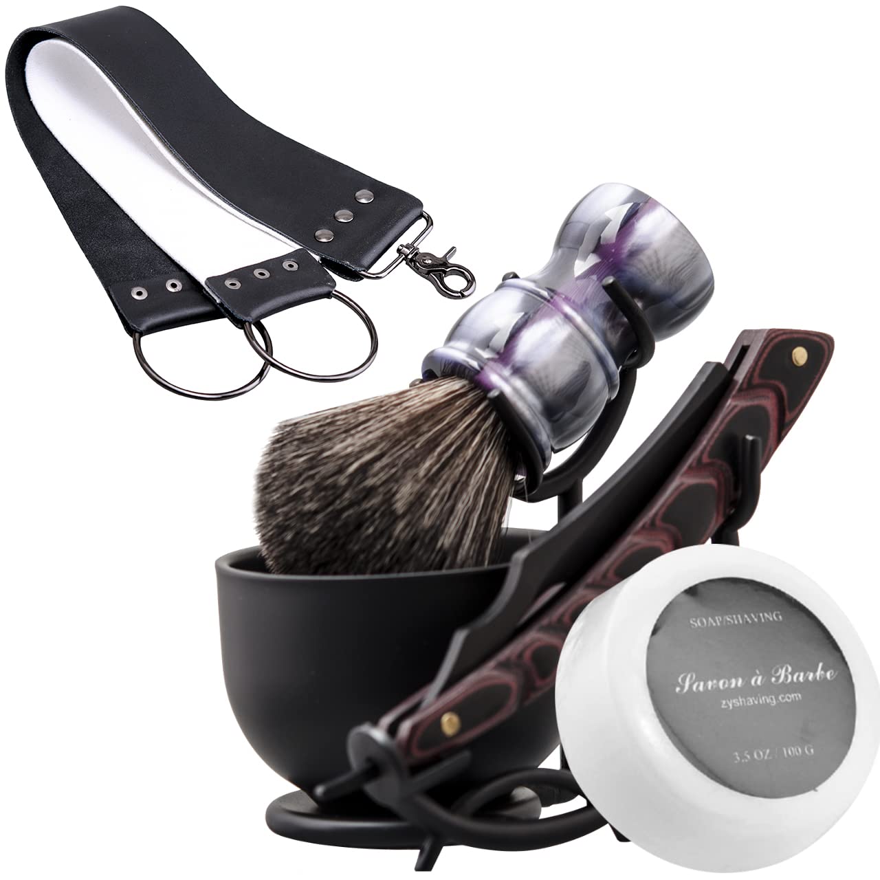 Grandslam shaving kit straight razor view for precise grooming on the go
