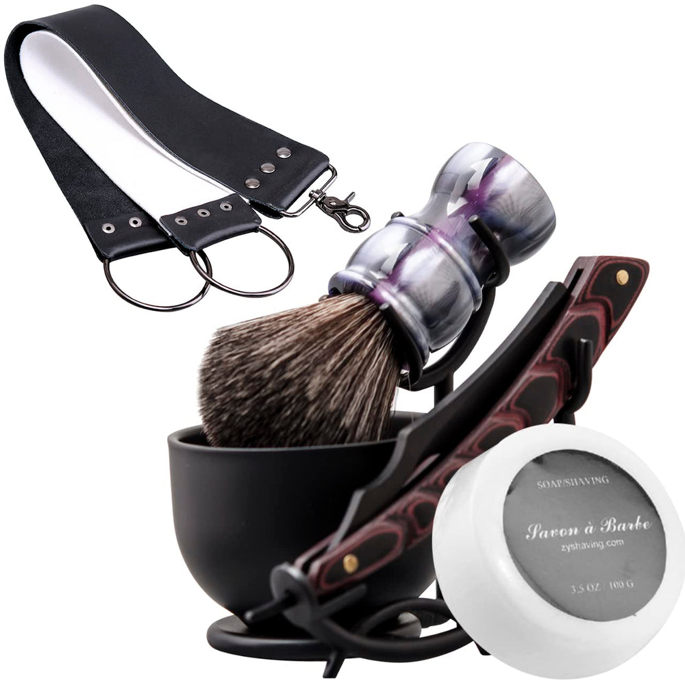 Grandslam shaving kit straight razor view for precise grooming on the go