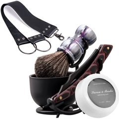 Grandslam shaving kit straight razor view for precise grooming on the go