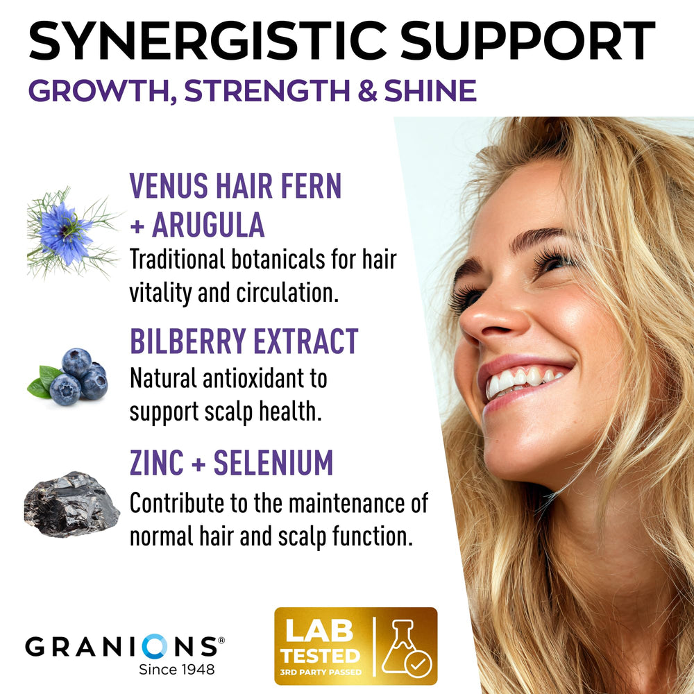 Granions antioxidant bilberry and rocket extracts for extra protection.