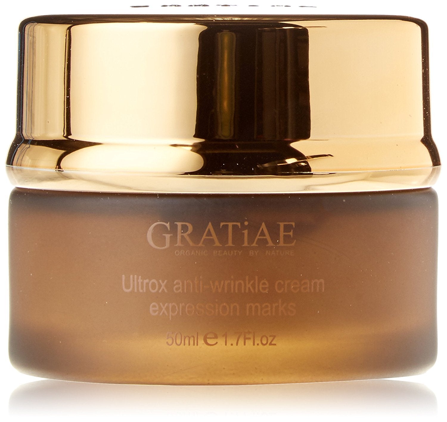 Gratiae Ultrox Expression Marks Cream bottle close-up for premium anti-aging care