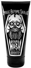 Grave Before Shave argan oil enriched formula bottle highlighting nourishing benefits for beard.