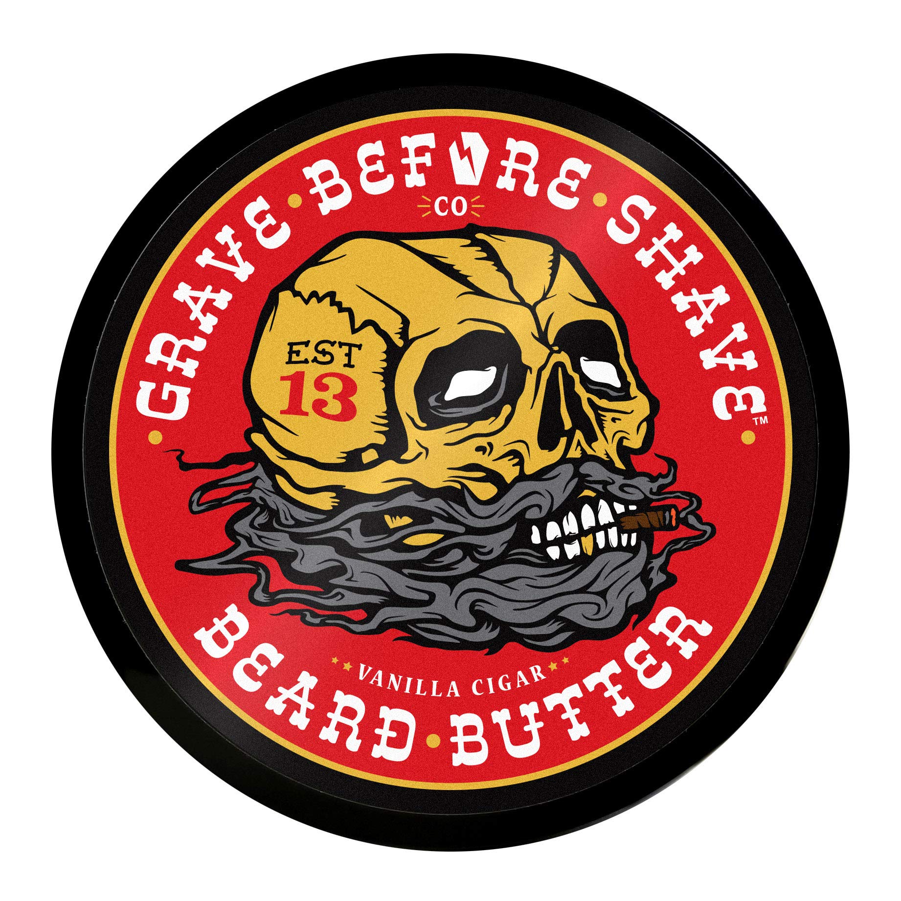 Grave Before Shave Cigar Beard Butter application shows beard conditioning in action