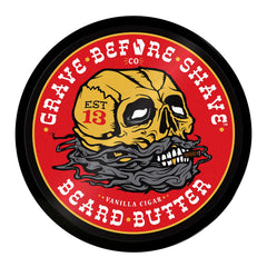 Grave Before Shave Cigar Beard Butter application shows beard conditioning in action