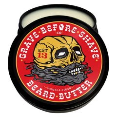 Grave Before Shave Cigar Beard Butter jar for easy conditioning