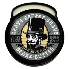 Texture close-up of Grave Before Shave beard butter showing rich, creamy consistency.