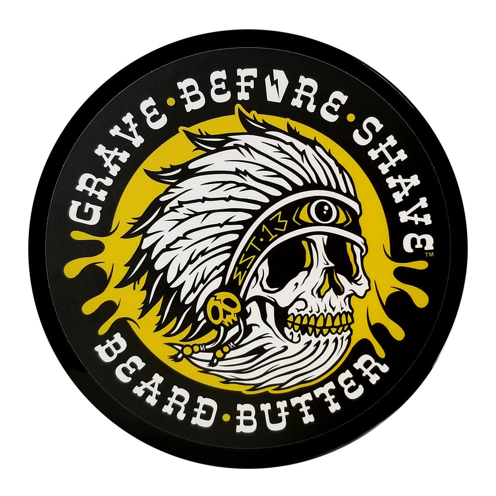 Grave Before Shave Teakwood beard butter application showing easy rub-in technique