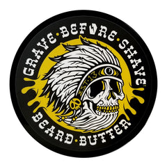 Grave Before Shave Teakwood beard butter application showing easy rub-in technique