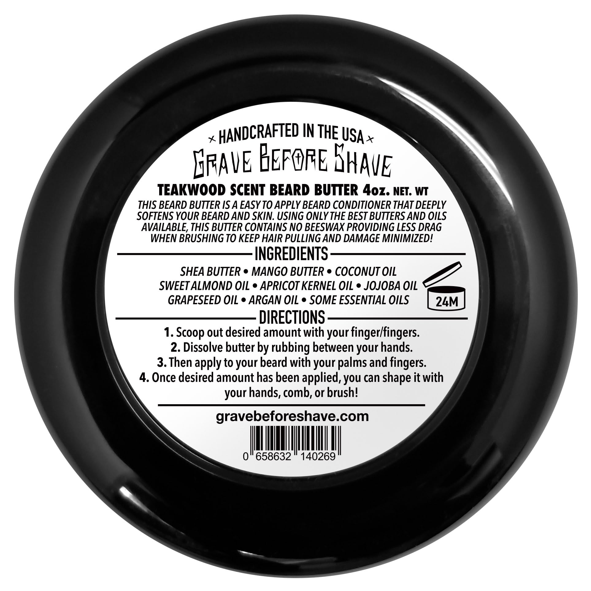 Grave Before Shave Teakwood beard butter ingredients without beeswax