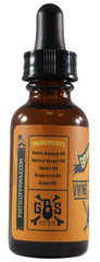 Grave Before Shave Viking Blend beard oil bottle highlights natural ingredients.