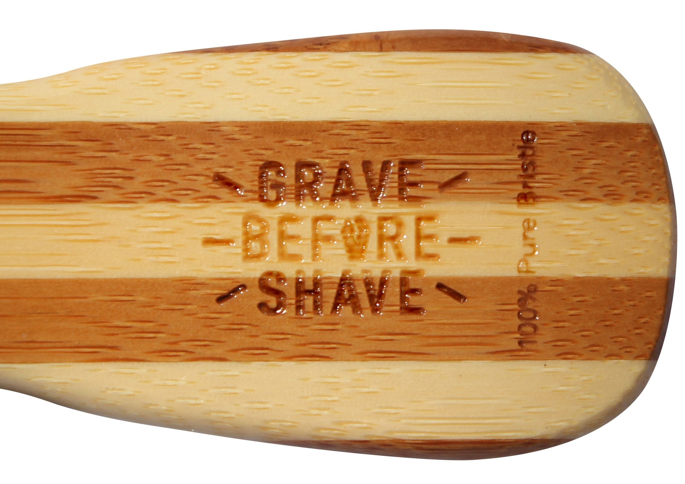 Grave Before Shave wild boars hair beard brush delivers precise grooming.