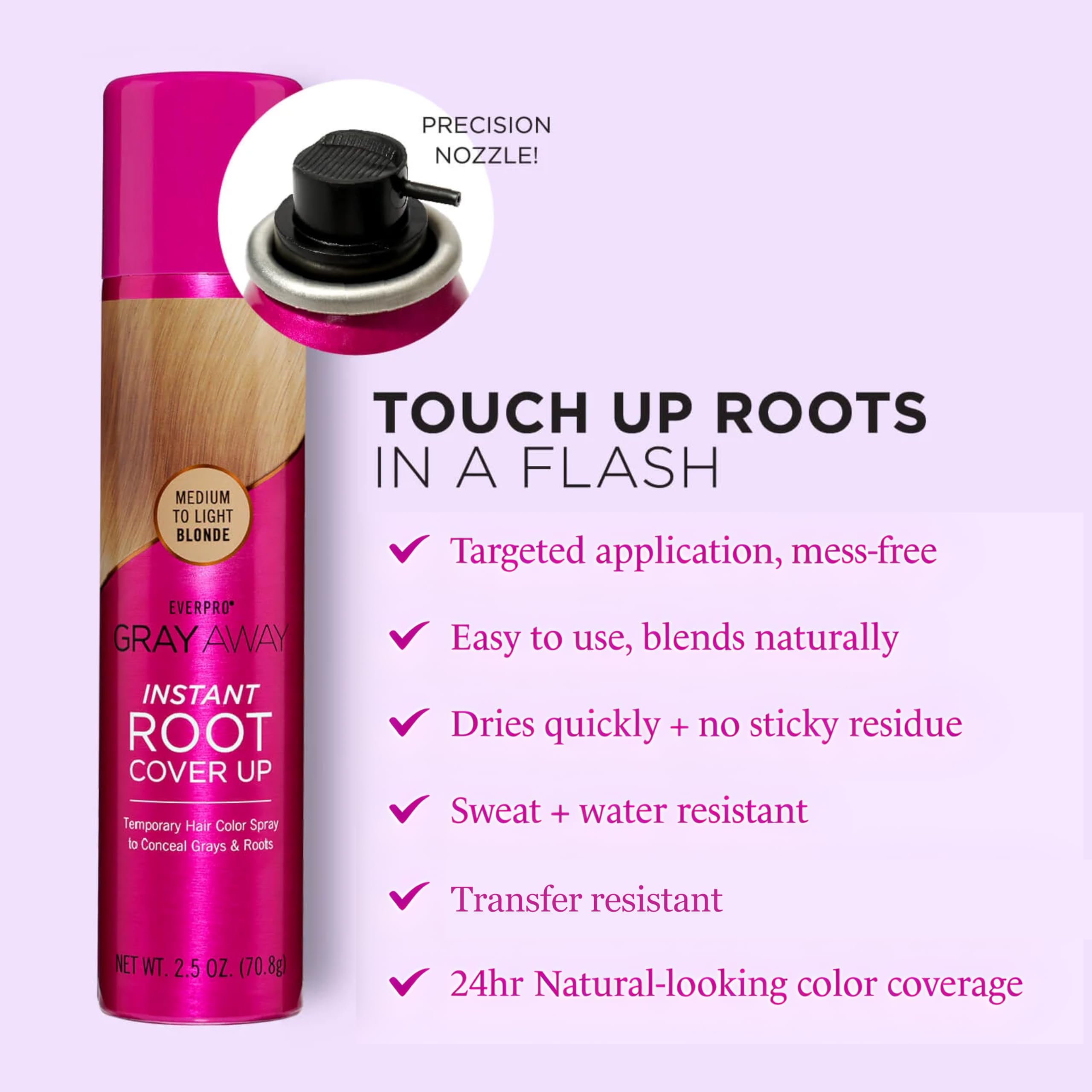 Transfer- and sweat-resistant finish for long-lasting wear.