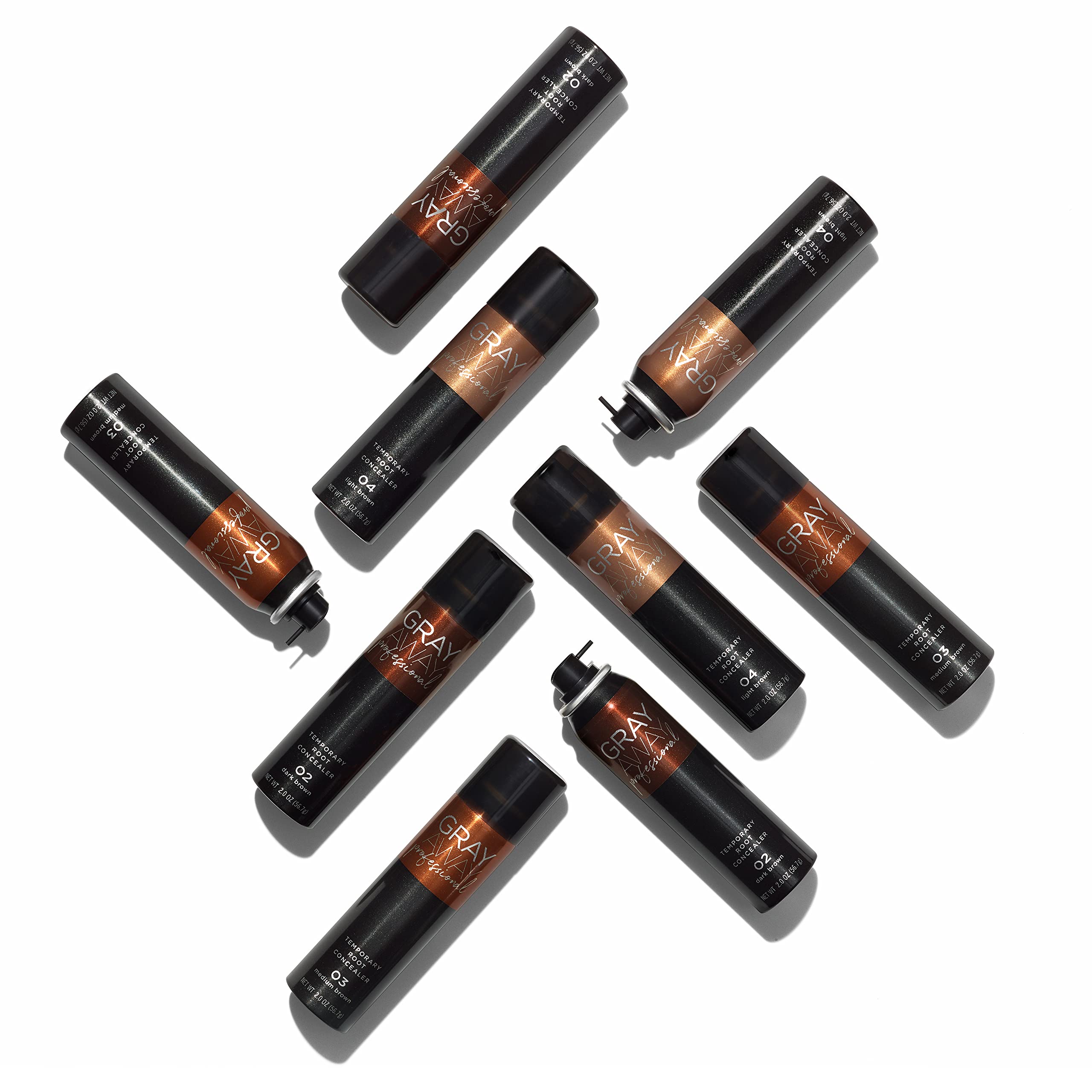 Gray Away Pro Root Concealer before-after comparison shows improved root appearance.