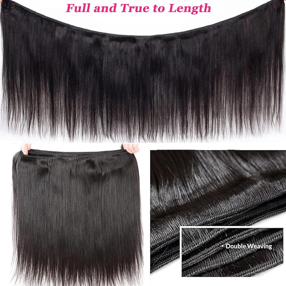 Great Grace 24-inch Brazilian straight bundles for voluminous look with durable weft.