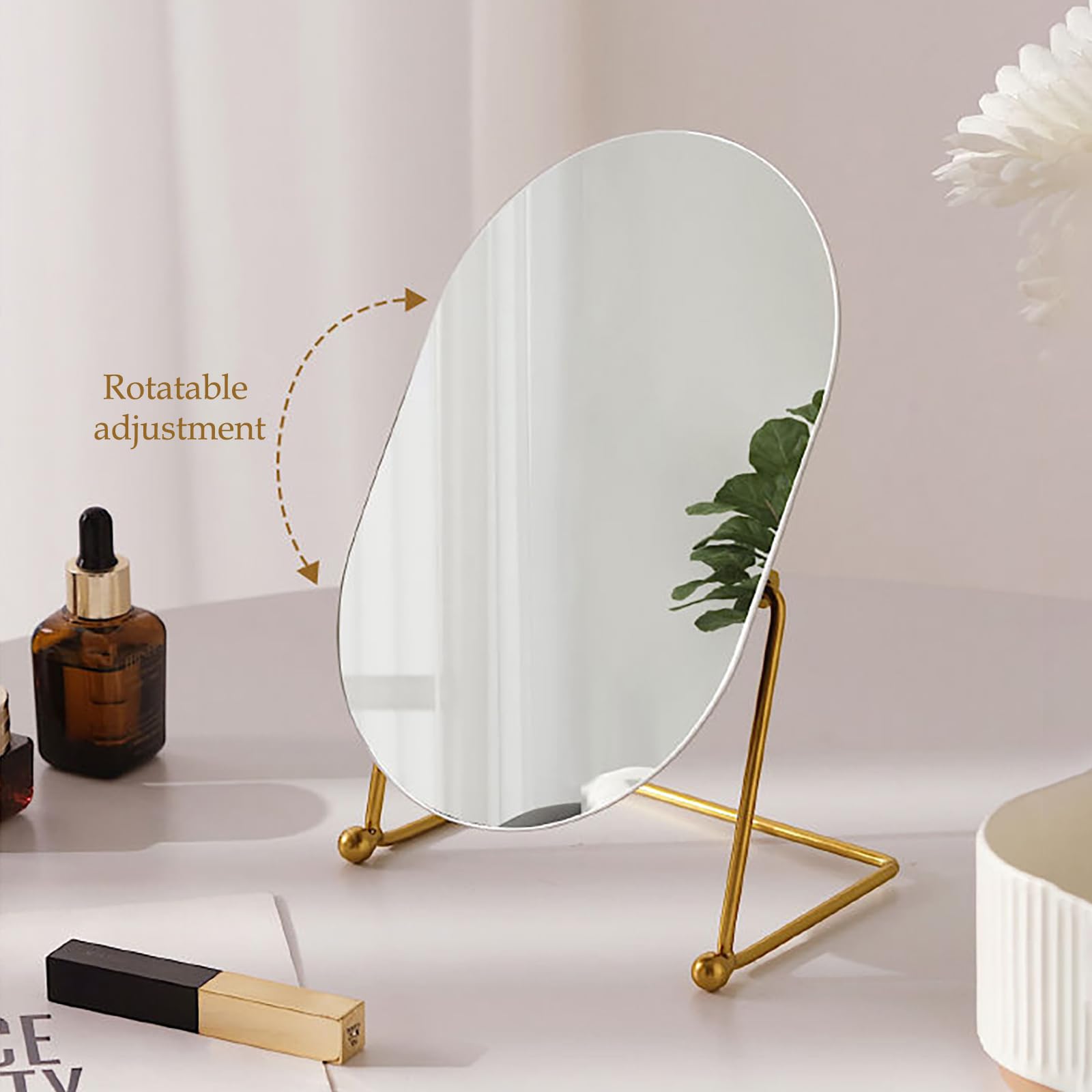 GREATCICI large 12x8 inch makeup mirror ideal for detailed makeup and grooming.