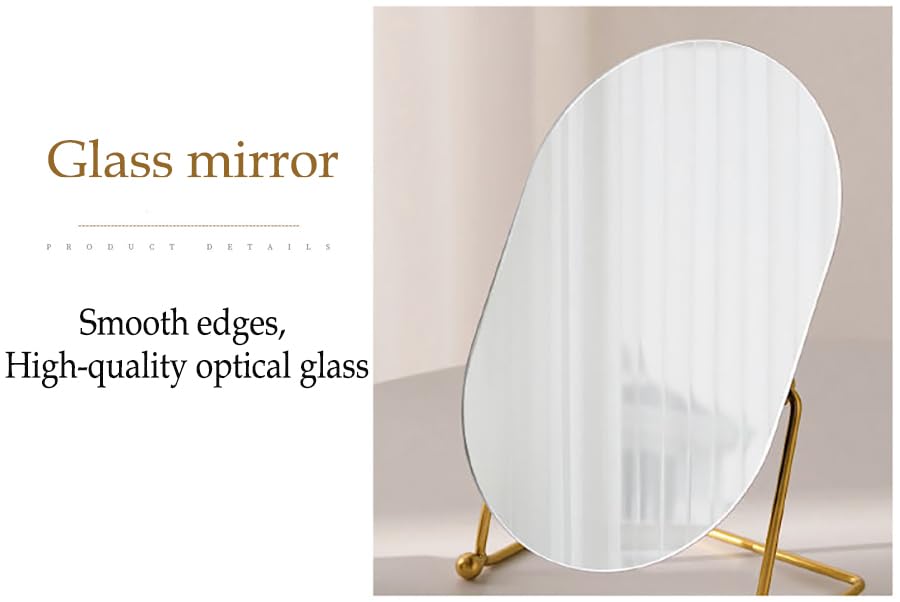 GREATCICI sturdy metal base keeps the mirror secure during use.