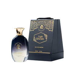 Greatness Lujo Emirati bottle with lavender and mint for unisex wear.