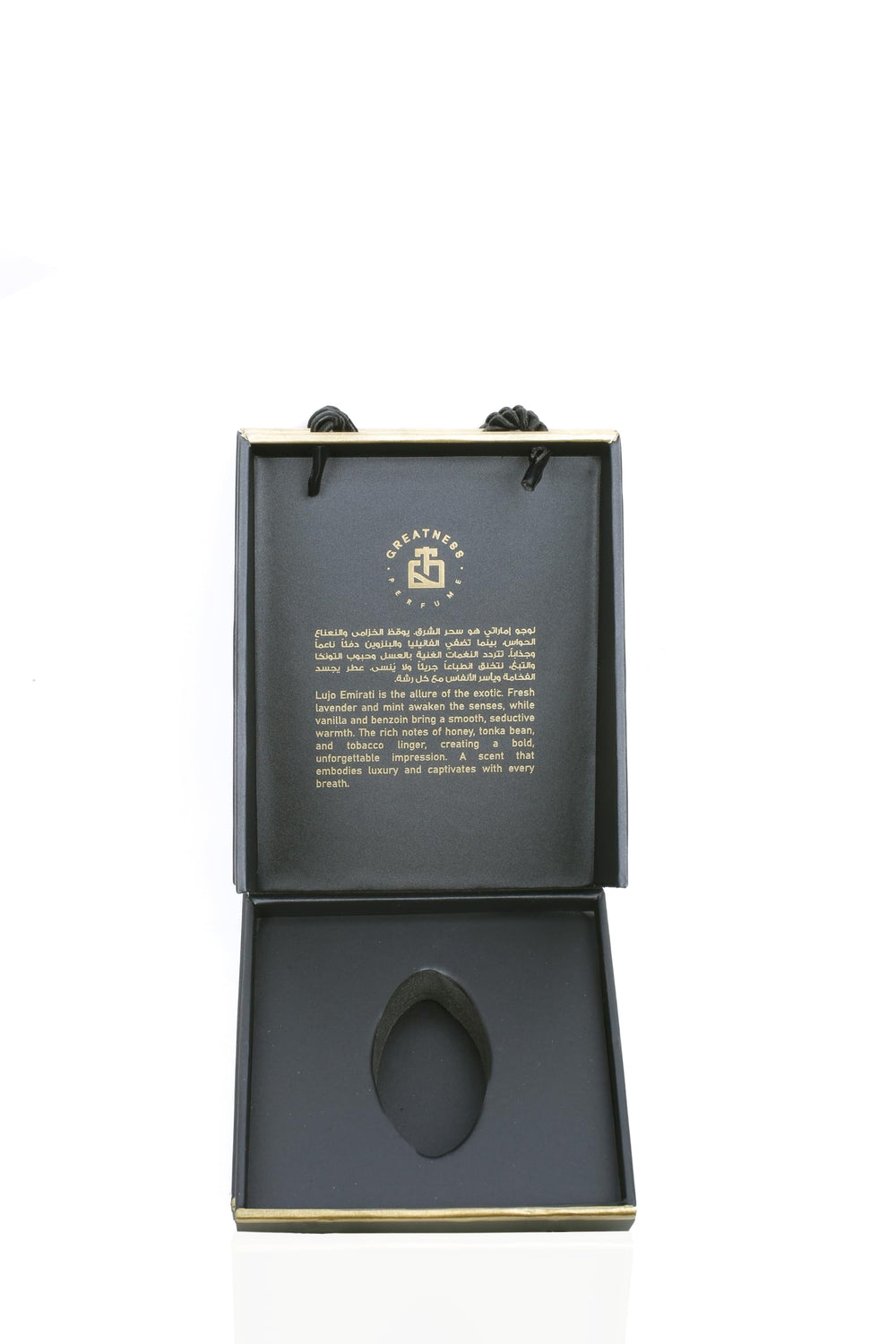 Greatness Lujo Emirati fragrance worn for day-to-night.