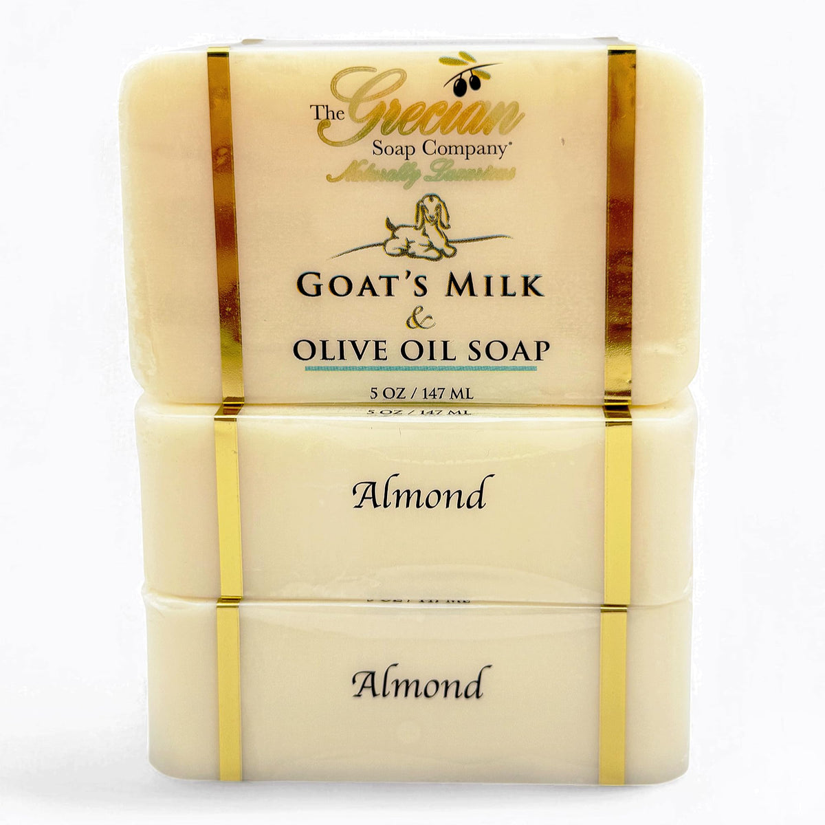 The Grecian Soap Company almond-lather enhances hydration for soft skin