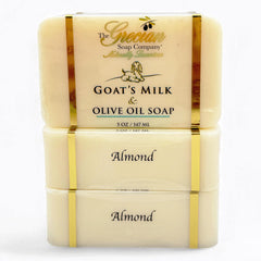 The Grecian Soap Company almond-lather enhances hydration for soft skin