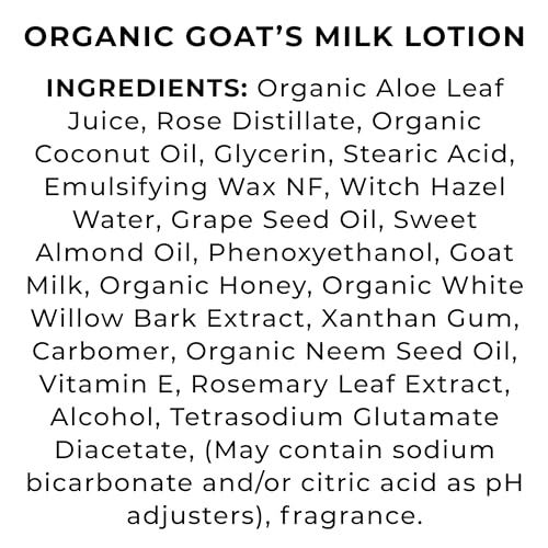 The Grecian Soap Company 8oz goat milk lotion—hydrating, non-greasy formula