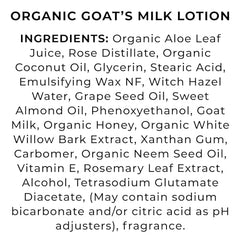 The Grecian Soap Company 8oz goat milk lotion—hydrating, non-greasy formula