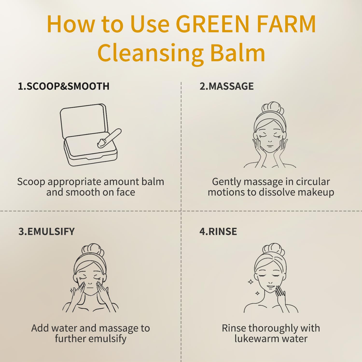 GREEN FARM Removes waterproof makeup without drying skin.