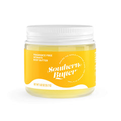 Green Goo Southern Butter fragrance-free jar on a clean surface for intimate care