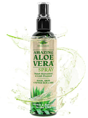 Green Leaf Naturals Aloe Vera Spray bottle for easy hydration and soothing skin.