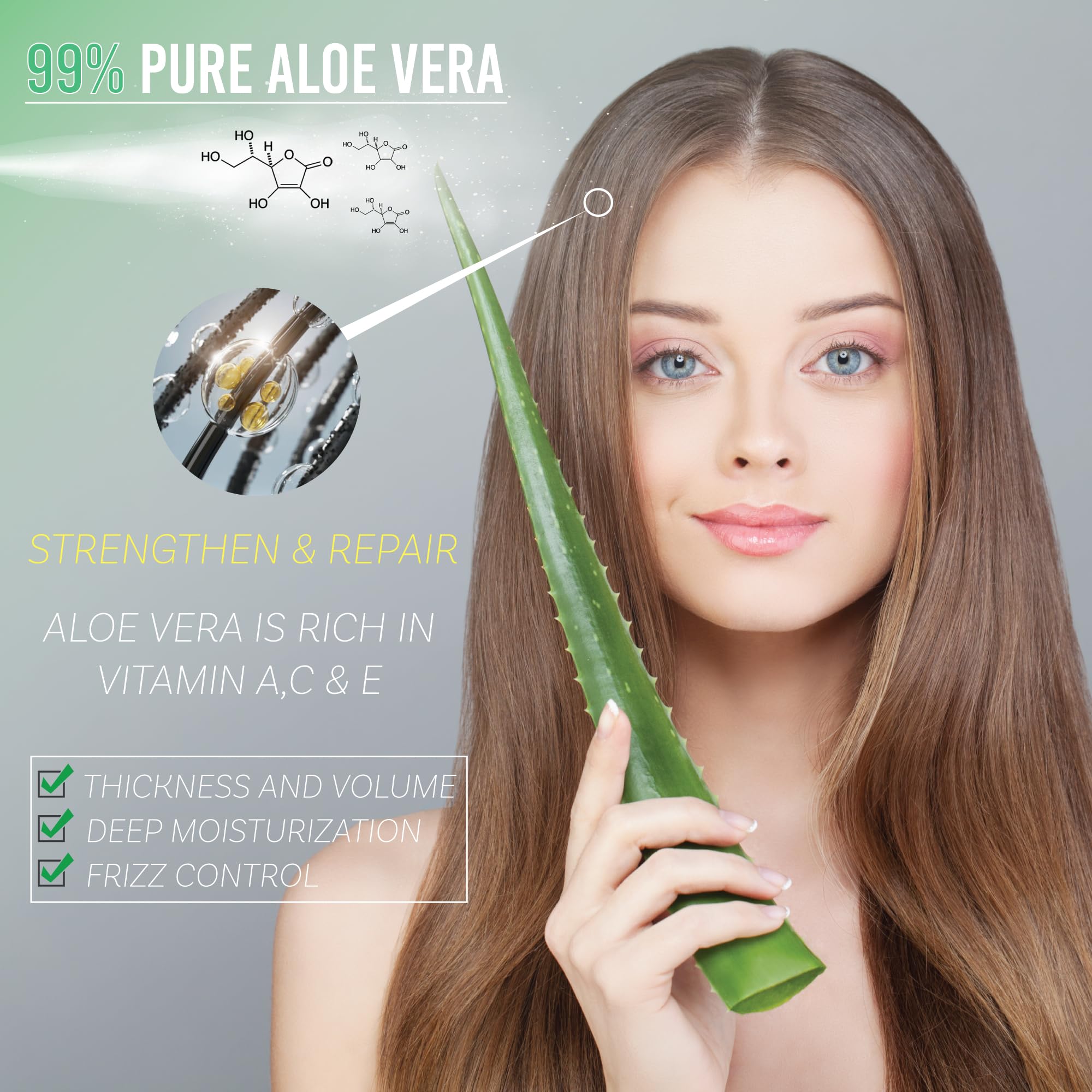 Green Leaf Naturals ingredients panel highlights purity and vitamins.