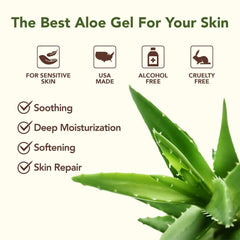 Green Leaf Naturals Amazing Aloe Gel application demonstrates easy, non-sticky nourishment for skin