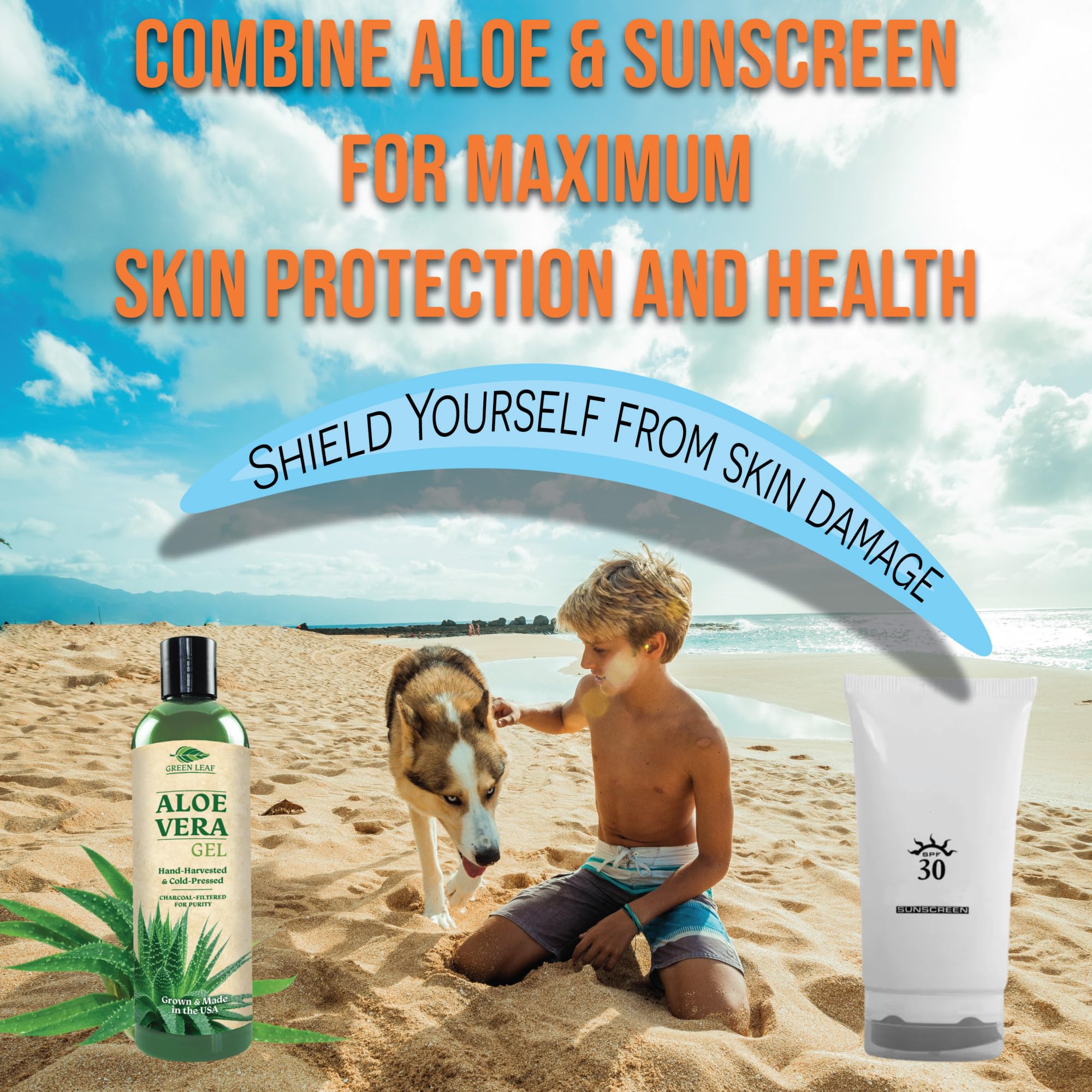 Green Leaf Naturals Amazing Aloe Gel face-care use demonstrates lightweight hydration