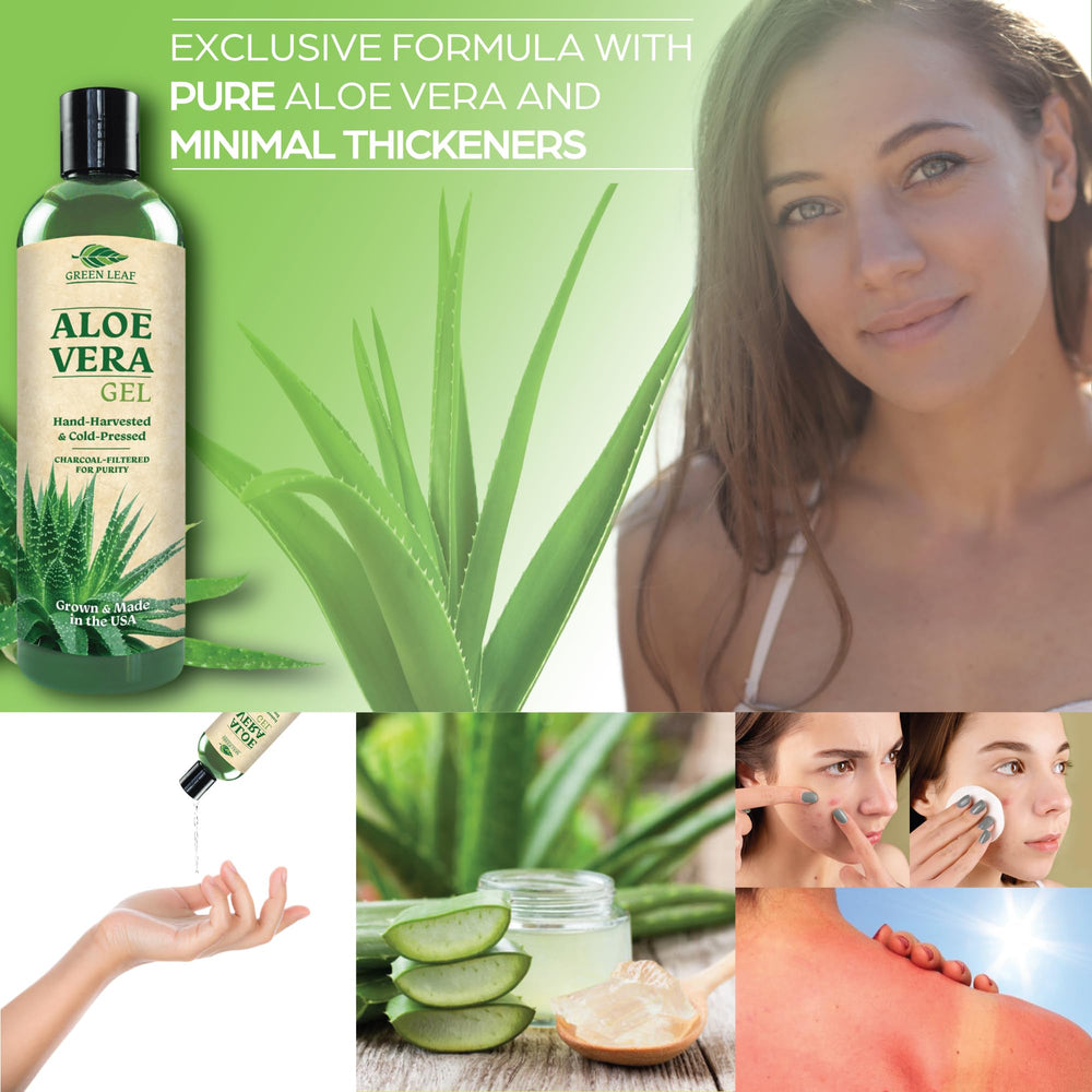 Face care application with Green Leaf Naturals Aloe Vera Gel