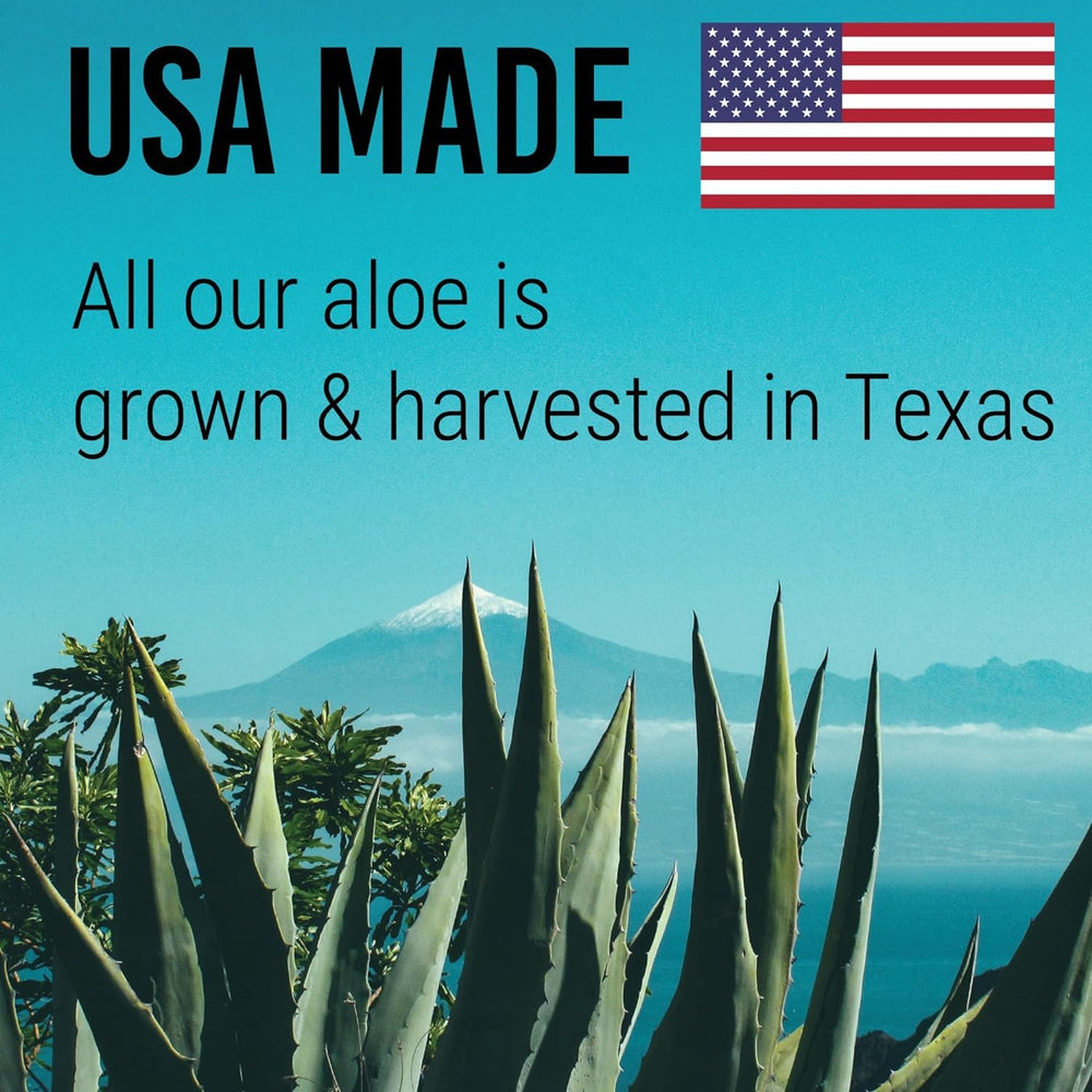 Green Leaf Naturals Aloe Gel bottle labeled made in USA