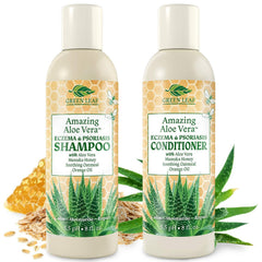 Green Leaf Naturals eczema shampoo bottle for gentle, itchy scalp care